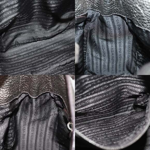 PRADA Shoulder Bag Leather Silver - Picture 12 of 12